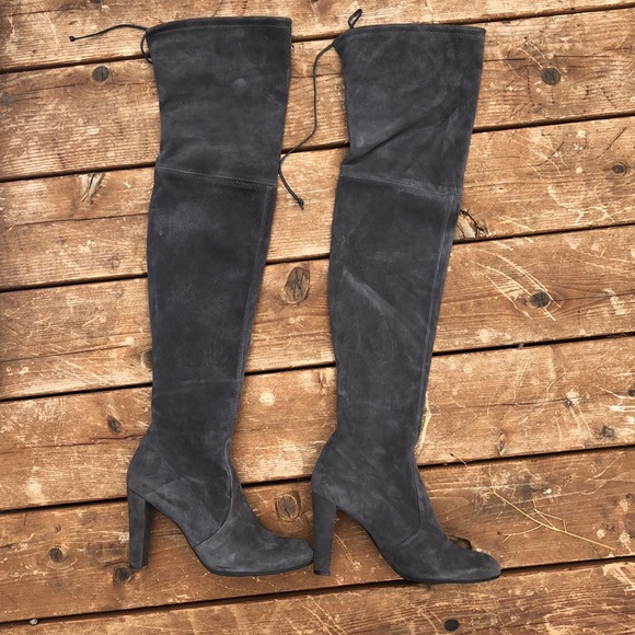 Stuart Weizman ‘Tieland’ Suede Over the Knee Boots
